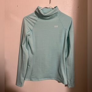 UNDER ARMOUR ColdGear Turtleneck Athletic Compression Shirt Blue Women's Size M